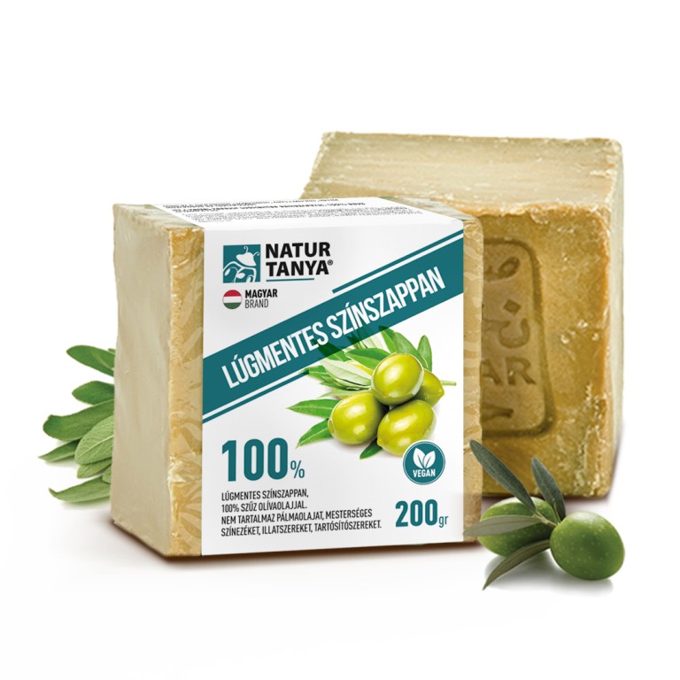 Natur Tanya - Lúgmentes Színszappan - 100% Szűz Olivaolajjal - 200 g