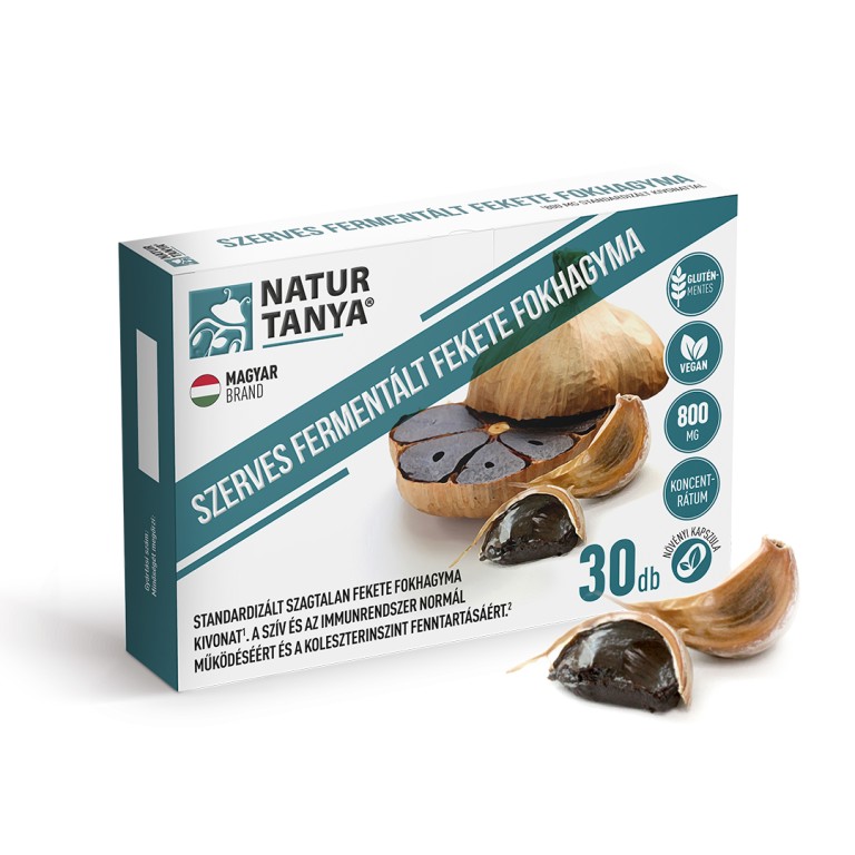 Natur Tanya - Fermentált Fekete Fokhagyma 800 mg - 30 db