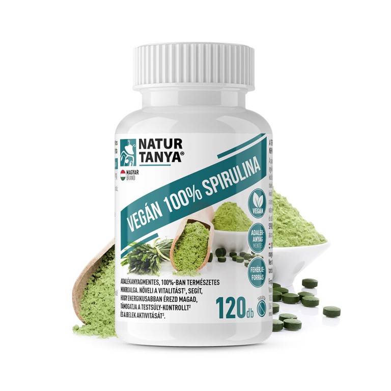 Natur Tanya - Vegán 100% Spirulina - 120 db