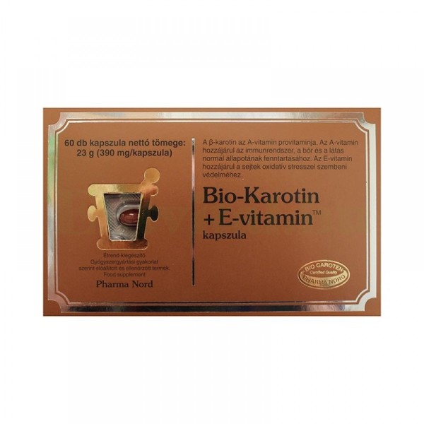 Pharma Nord - Bio Karotin + E-vitamin tabletta 60 db