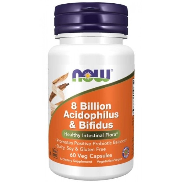 8 Billion Acidophilus and Bifidus - 60 db Veg Capsules