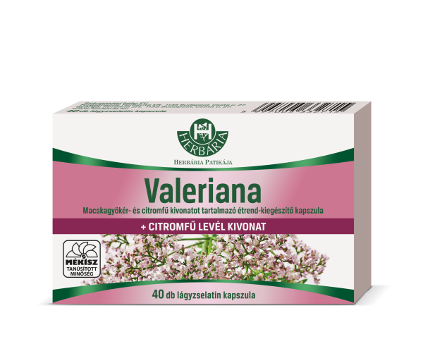 Valeriana - Macskagyökér- és citromfűkivonatot tartalmazó étrend-kiegészítő kapszula